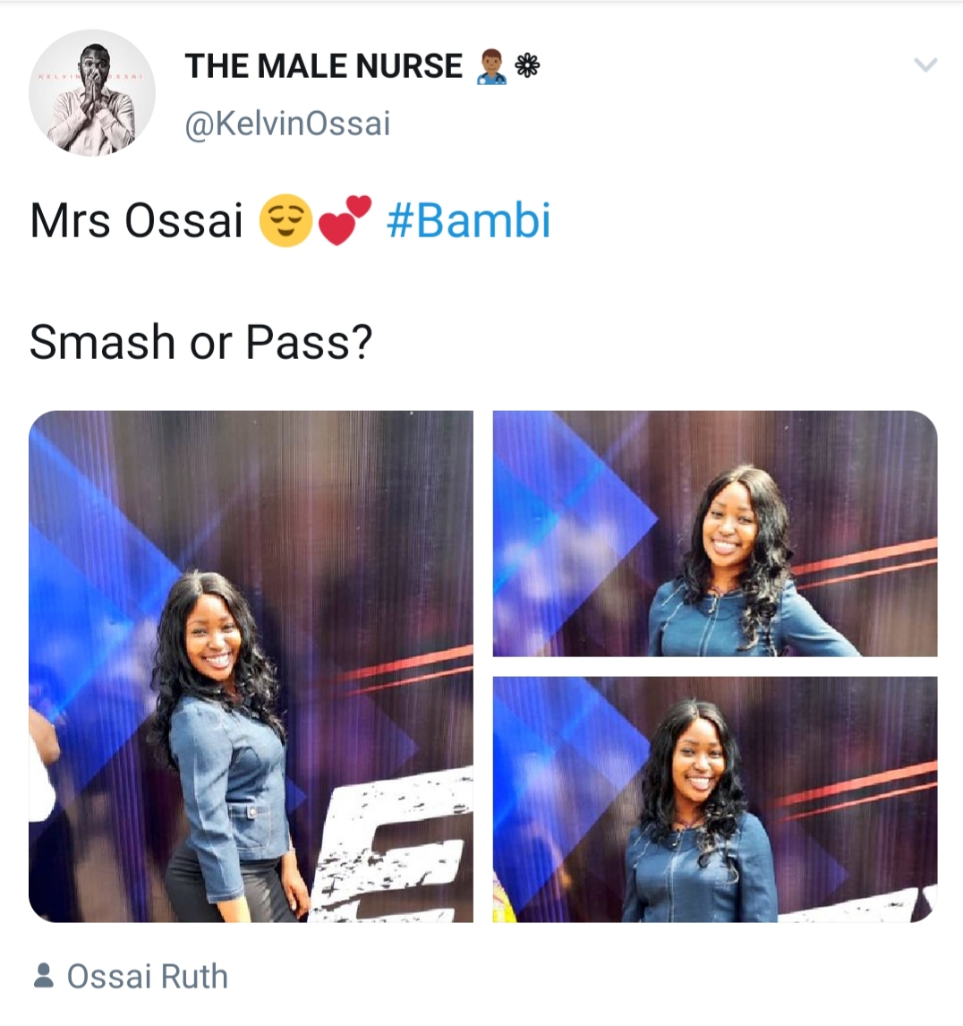 A Nigerian Twitter user is currently  being trolled after he uploaded his wife's pictures captioning it "Smash or Pass"