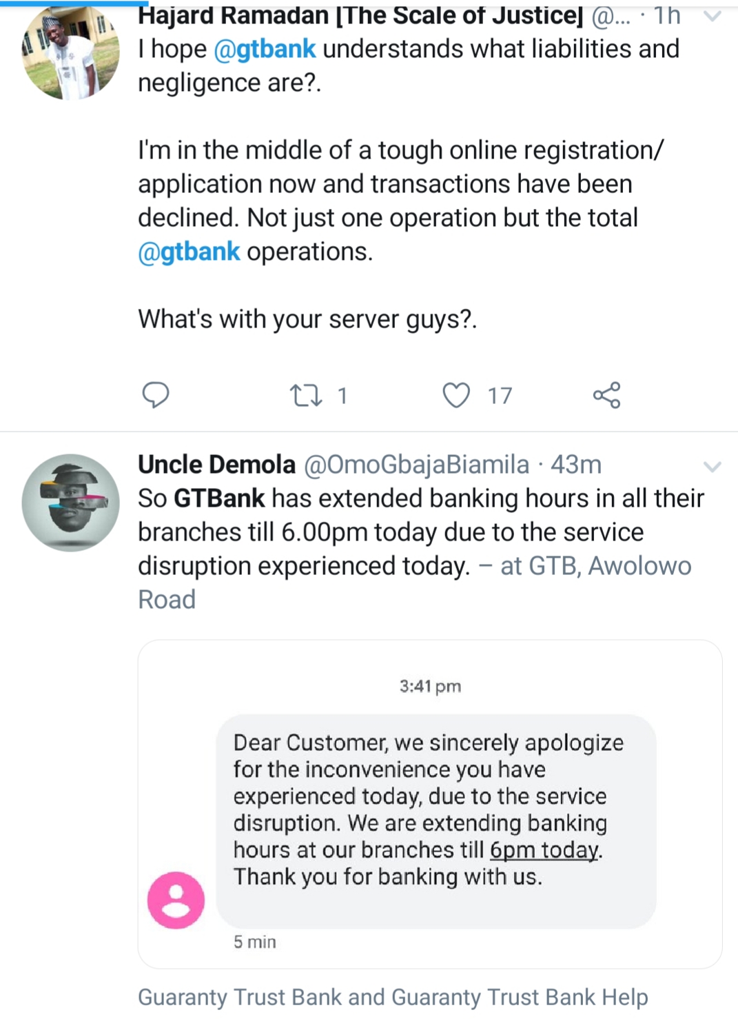 GTBank: Stranded Customers Slam Bank Management Over Poor Service