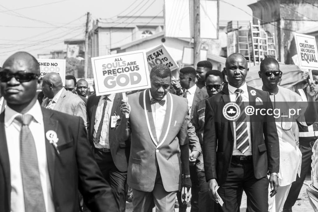 Pastor Adeboye on RCCG prayer walk