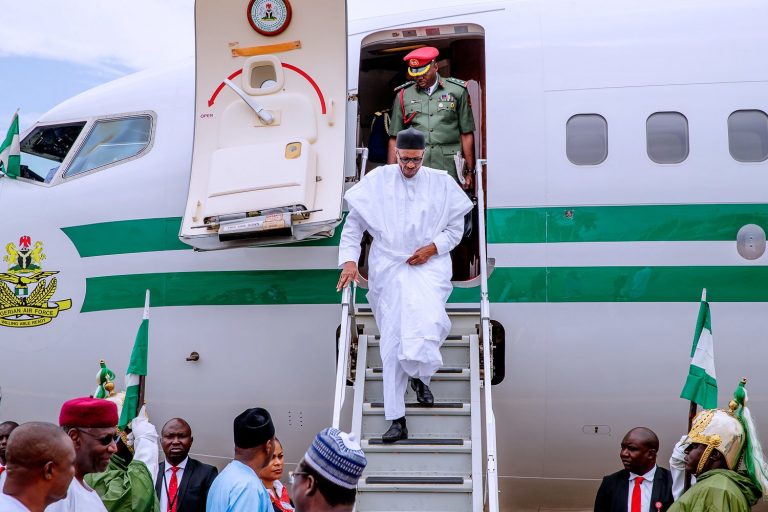BREAKING: President Buhari arrives Maiduguri amid increasing Boko Haram Attacks