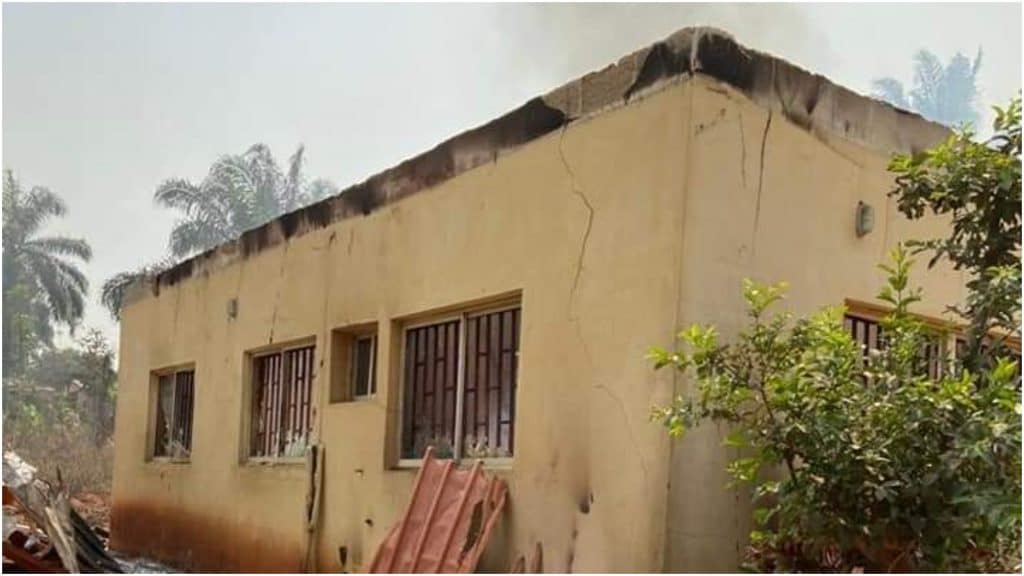 Day After Attack On Firefighters, Fire Engulfs INEC office in Anambra
