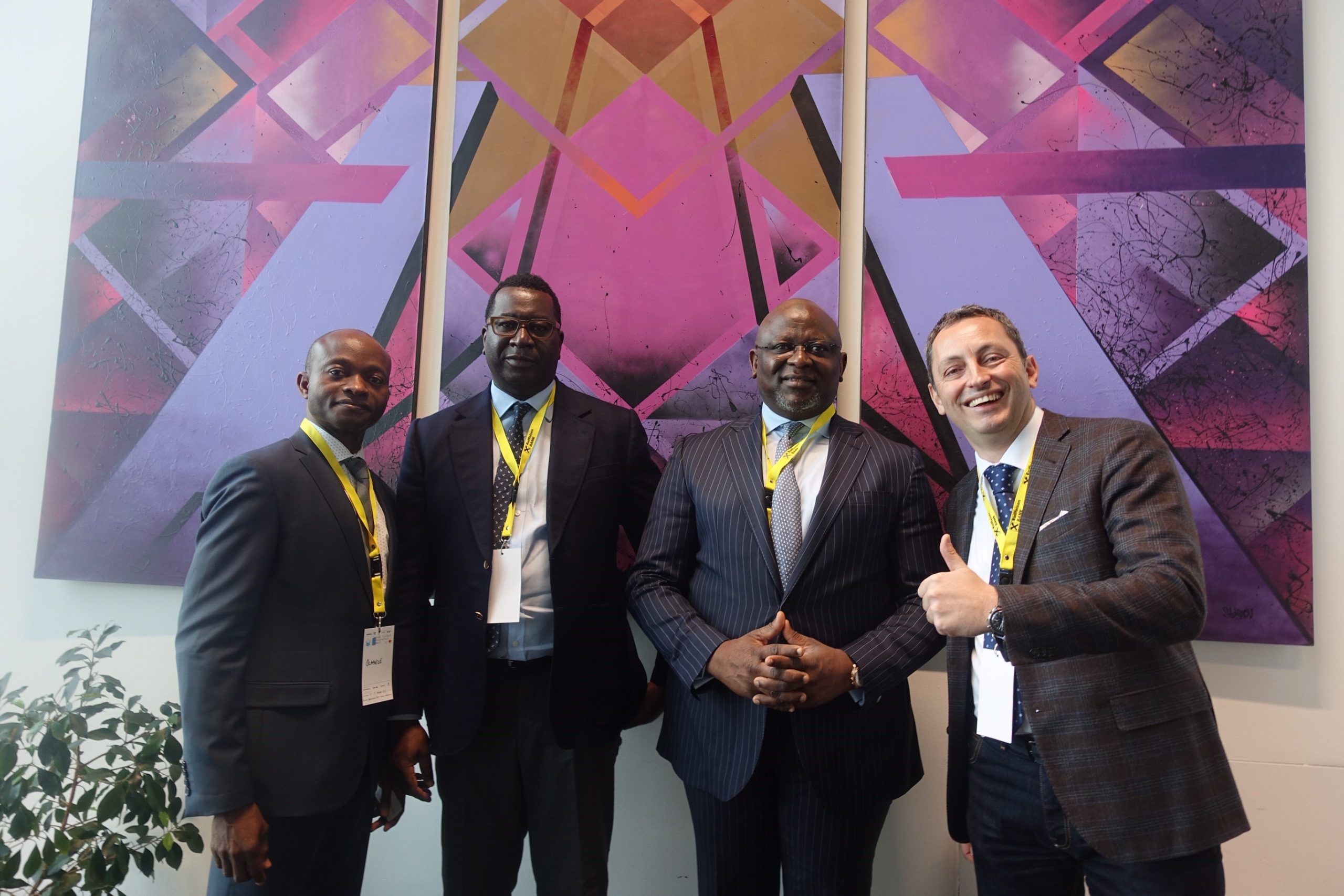 L-R: Mr. Tunde Oladele, CEO, Software Group; Mr. Olayinka Situ, Group Head, Corporate Transformation, FirstBank; Dr. Adesola Adeduntan, CEO, FirstBank and Filip Genov, Co-Founder & CEO, F27 at the Annual FinTech & InsureTech Summit held at Sofia Event Center, Bulgaria.