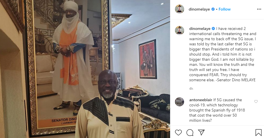 Dino Melaye raises alarm on Death Threats after Calling for Demobilization of 5G Network