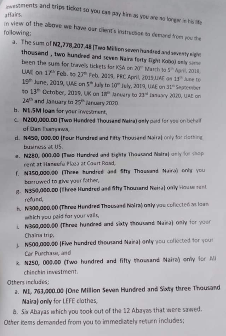 Ex-Lover of New Wife of Customs Boss demands 9m refund for investment in failed relationship