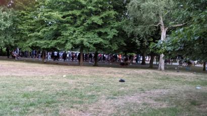 Police were also called to a large "unlicensed music event" on Streatham Common