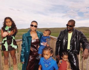 kanye West and family at Wyoming 
