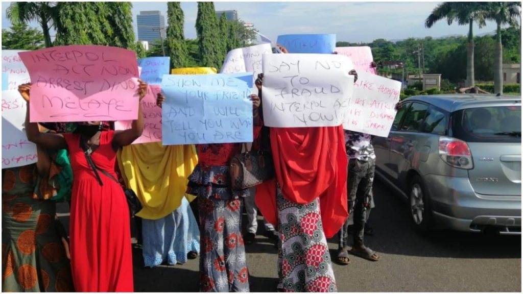 Hushpuppi Protesters demand Atiku's arrest at US Embassy in Abuja2
