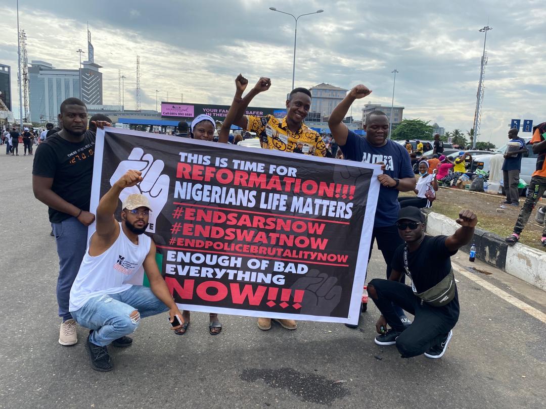 Tunde at EndSARS protests