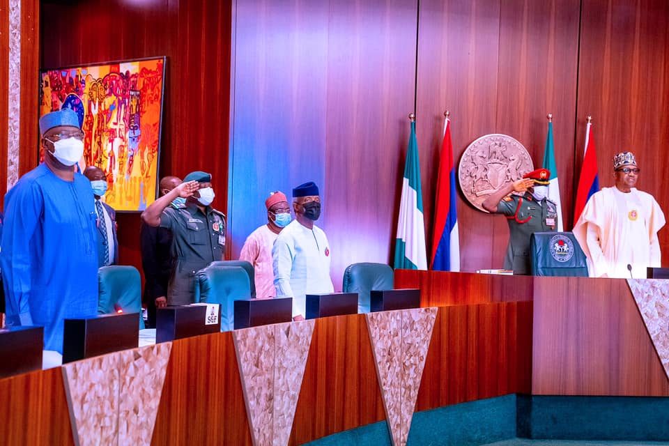 Buhari at FEC meeting