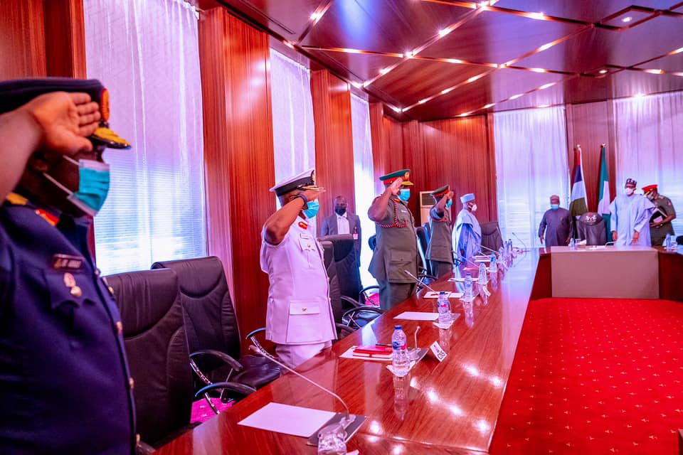 Buhari and new service chiefs