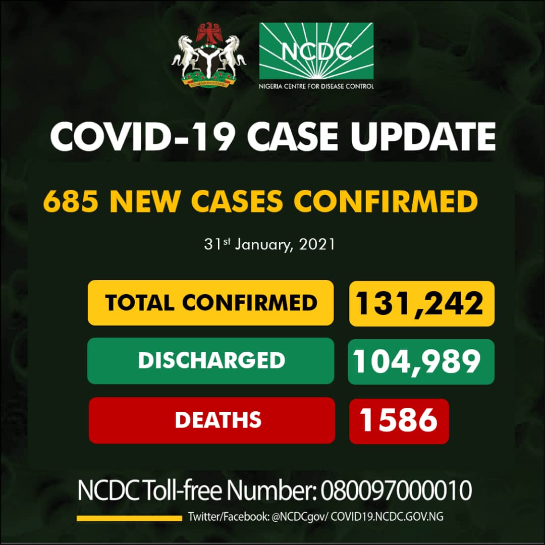 NCDC - COVID-19 - January 31