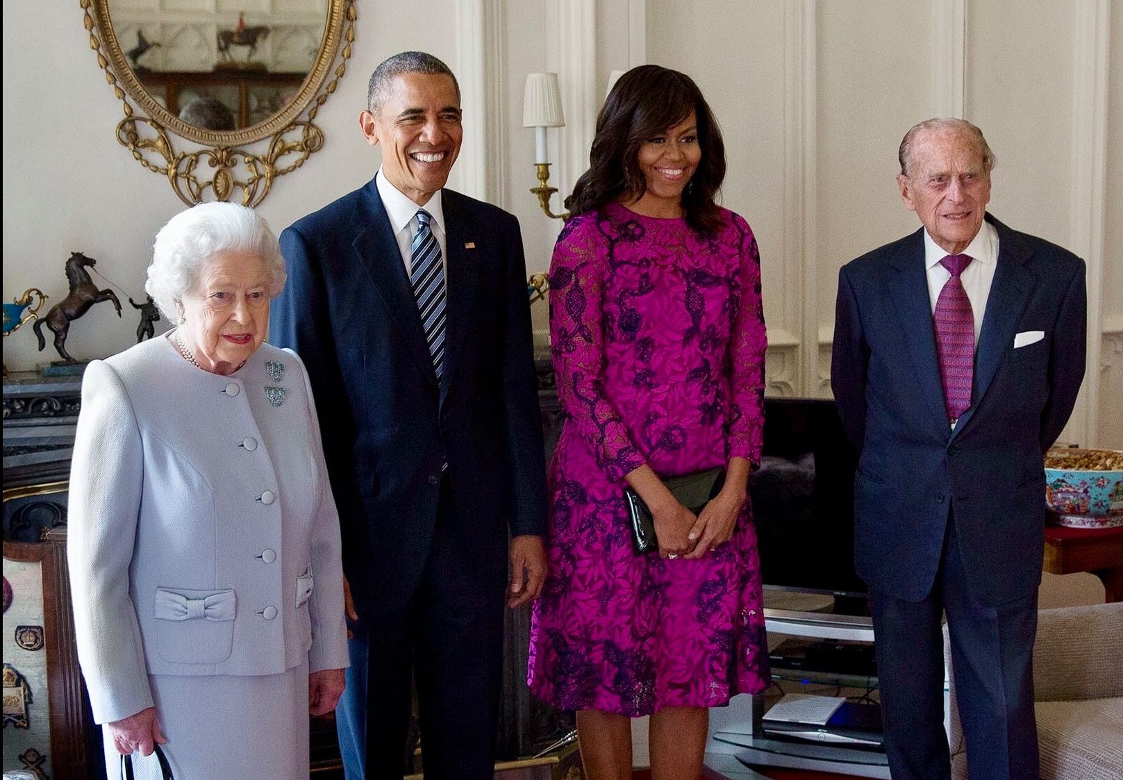 Obama - Prince Philip - Queen Elizabeth