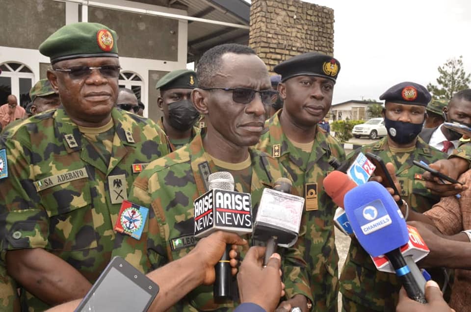 CDS Irabor addresses the media