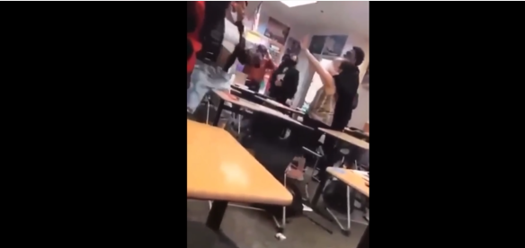American student - female teacher beating