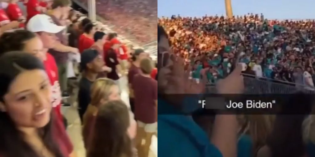 College Football Fans Chanted "F--- Joe Biden' In Multiple Stadiums Around The Country