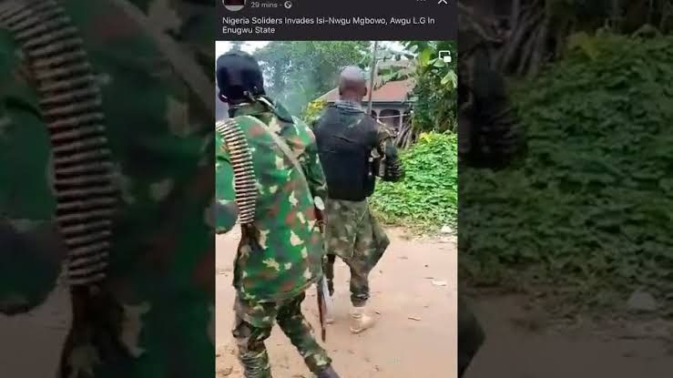 Soldiers - Enugu community raid