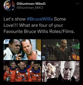 Tweet by Stuntman Mike