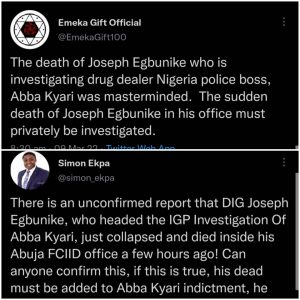 Nigerians suspect foul play in the sudden death of DIG Joseph Egbunike