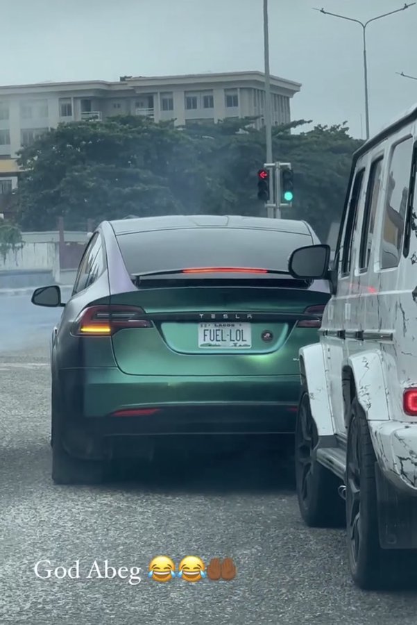 Tesla Fuel LoL plate number