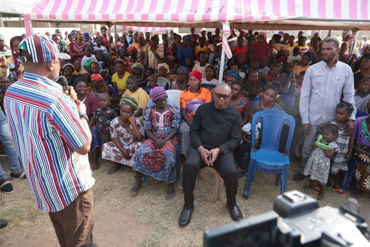 Peter Obi spends Christmas in IDP camp