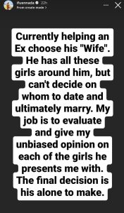 Ifu Ennada helps boyfriend pick a wife