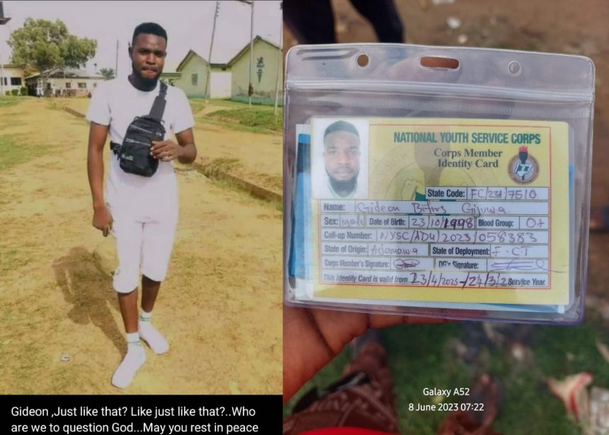 Gideon Bitrus Gijuwa - corps member killed in Abuja