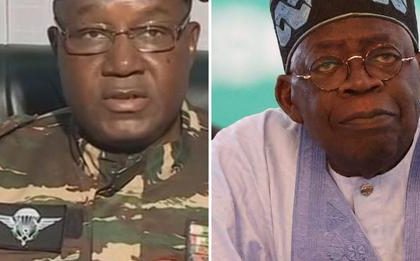 President Bola Tinubu of Nigeria and Abdourahamane Tchiani of Niger military junta