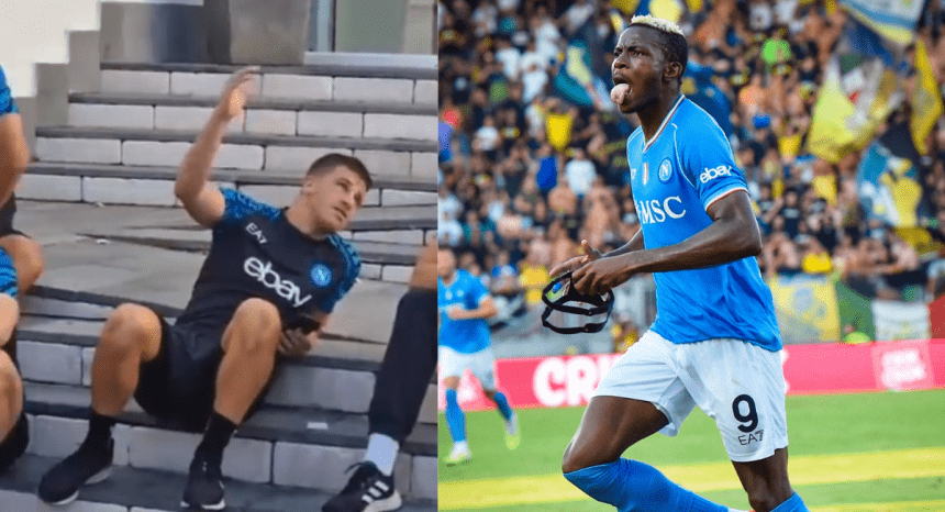 VIDEO: Moment Victor Osimhen Snubbed Teammates After Napoli TikTok jab