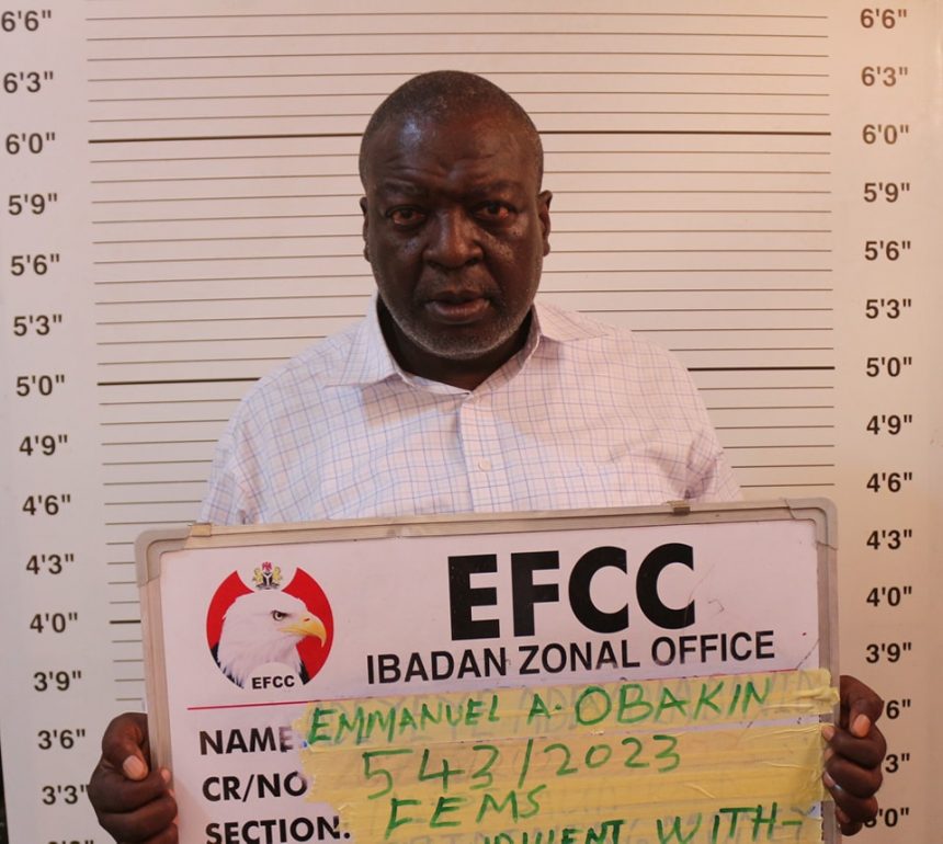 Obakin Emmanuel Ajibola - Lee Fakino Nigeria - EFCC - stealing
