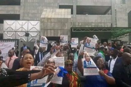 VIDEO: Staffers Hold Rally To Celebrate Sack Of CAC Registrar, Garba Abubakar