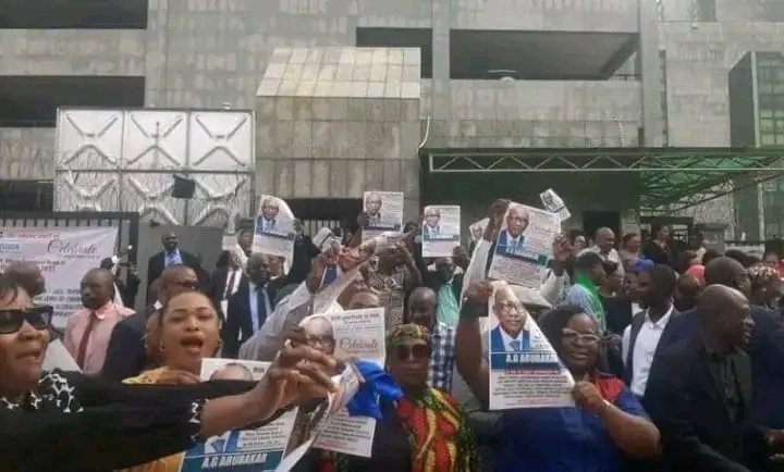 VIDEO: Staffers Hold Rally To Celebrate Sack Of CAC Registrar, Garba Abubakar