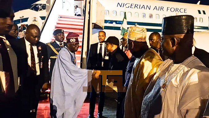 JUST IN: Tinubu Returns To Nigeria After Official Visits To Saudi-Arabia And Guinea-Bissau