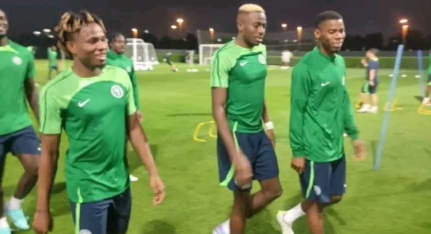 Victor Osimhen Spotted In Super Eagles 2023 AFCON Camp