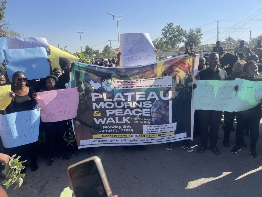 BREAKING: CAN Leads Massive Protest Against Plateau Massacre
