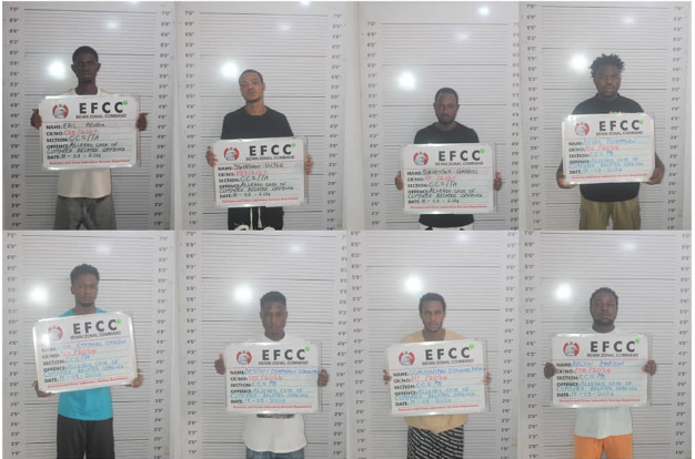 EFCC - internet fraudsters in Benin City
