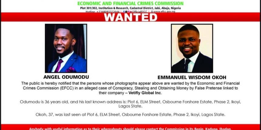 Vetifly Global - Angel Odumodu - Emmanuel Wisdom Oko declared wanted