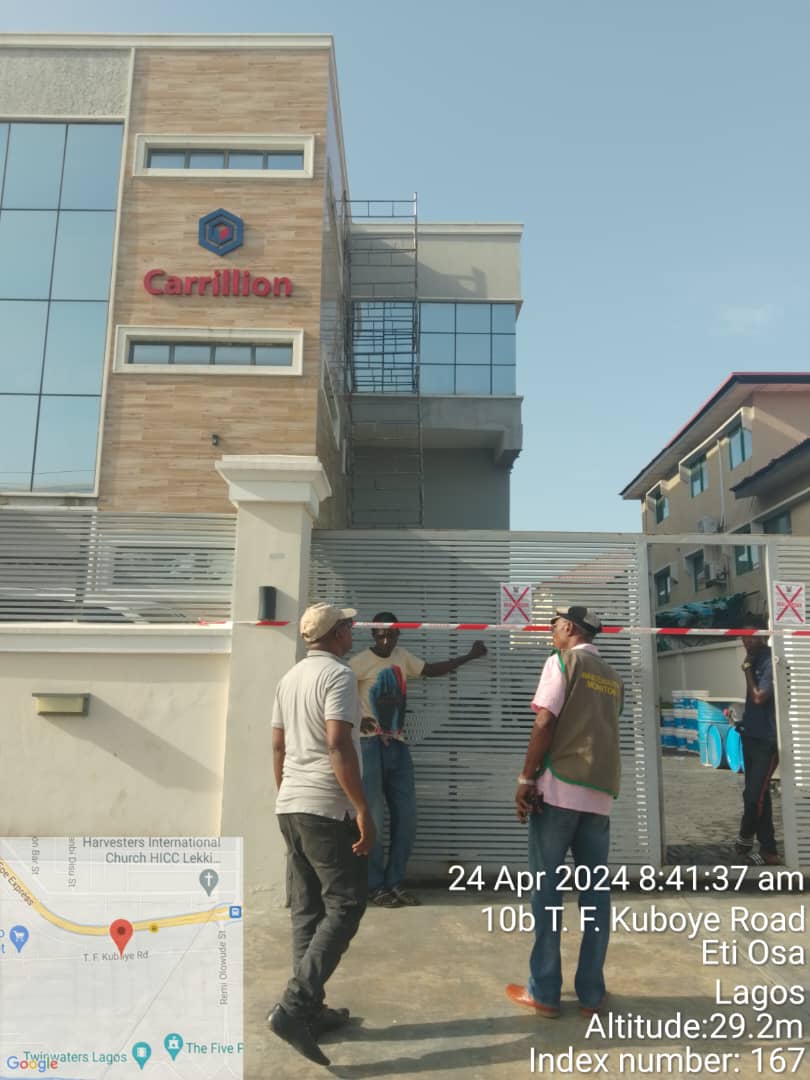 Carrillion Construction office shut